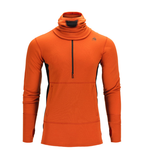 WarmWool Hoodsweater w/zip M's Gold Flame/Jet Black | Aclima.com