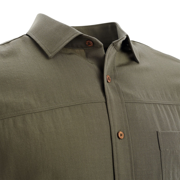 LeisureWool woven shirt M's Ranger Green | Aclima.com