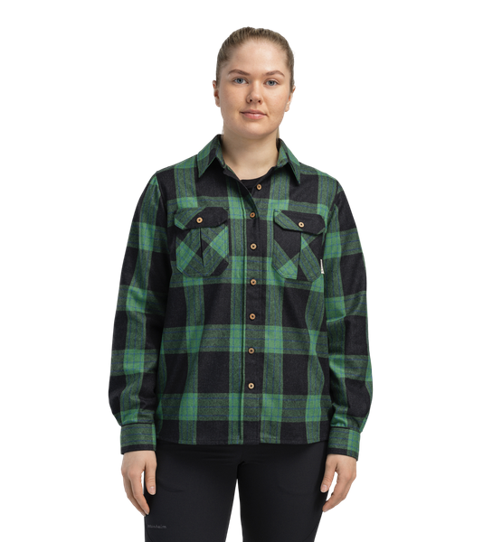 reborn woolshirt W's Check - Grey/Red | Aclima.com