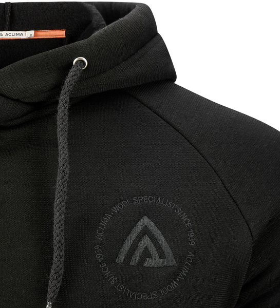 FleeceWool V2 Hoodie M's Jet Black | Aclima.com