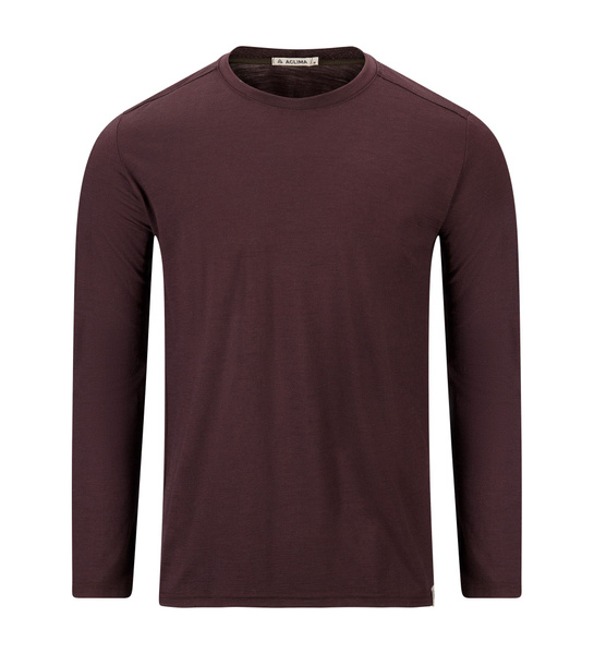 LightWool 180 Crewneck M's Chocolate Plum | Aclima.com