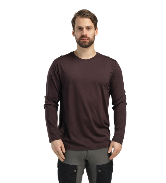 LightWool 180 Crewneck M's Chocolate Plum | Aclima.com