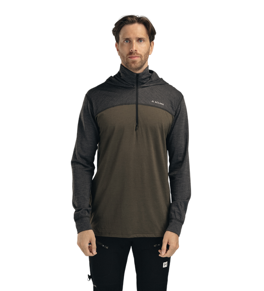 LightWool 180 Hoodie M's Chocolate Plum/Marengo | Aclima.com