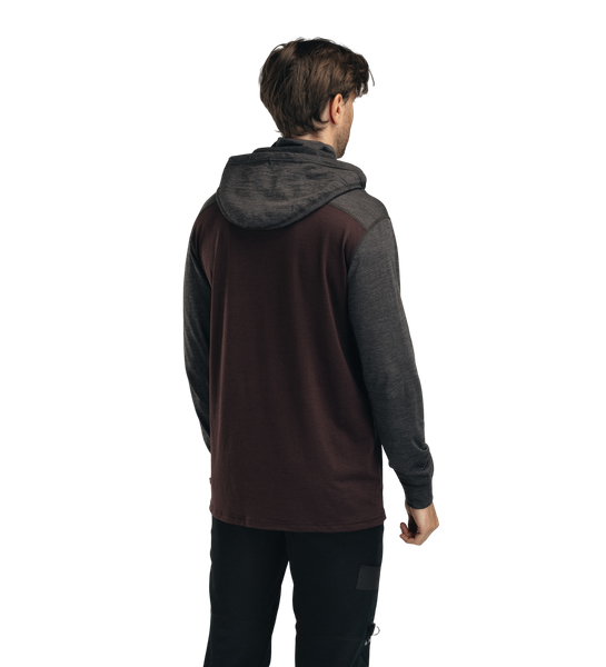 LightWool 180 Hoodie M's Chocolate Plum/Marengo | Aclima.com