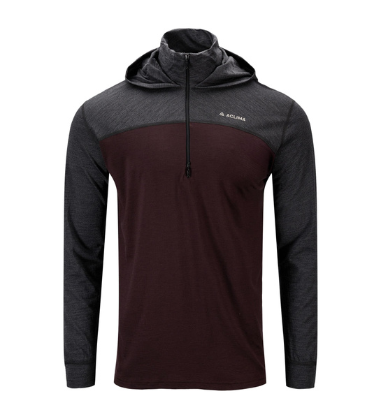 LightWool 180 Hoodie M's Chocolate Plum/Marengo | Aclima.com