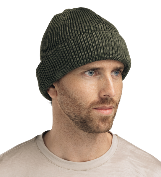 Flat Knit Balaclava Hat U Navy Blazer | Aclima.com